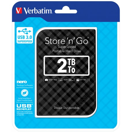 Zunanji trdi disk 2.5" 2TB USB 3.0 Verbatim Store n Go Black Gen.2 53195