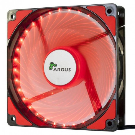 Ventilator 120mm INTER-TECH Argus L-12025 RD rdeč LED