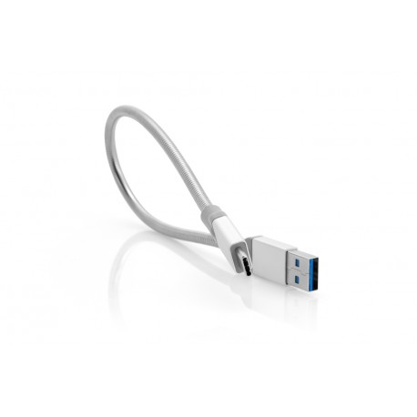 Kabel USB-C na USB-A Verbatim Stainless Steel Sync & Charge 30cm (48868)
