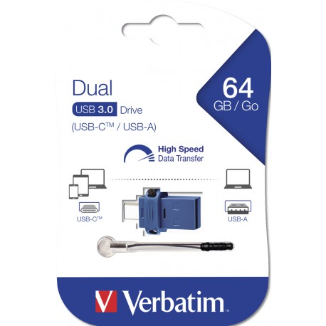 USB ključek 64GB Verbatim 3.0 Store n Go Dual USB-C 49967