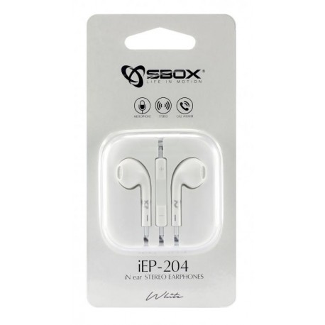 Slušalke SBOX iEP-204W, bele