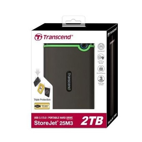 Zunanji disk USB 3.0 1TB TRANSCEND 25M3S, antracit (TS1TSJ25M3S)