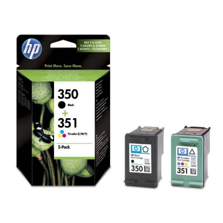 Komplet črnil HP (SD412EE), črna 350 in barvna 351