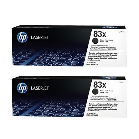 Toner HP 83X (CF283XD) dvojno pakiranj, črn