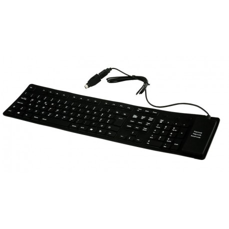 Tipkovnica USB/ PS2 Tons fleksibilna AG05002, črna