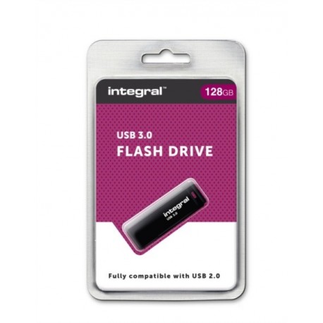 USB ključek 128GB INTEGRAL BLACK, črn, INFD128GBBLK3.0