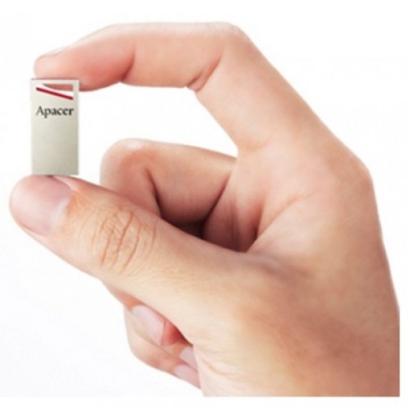 USB ključek 16GB APACER AH112 super mini, srebrno/rdeč