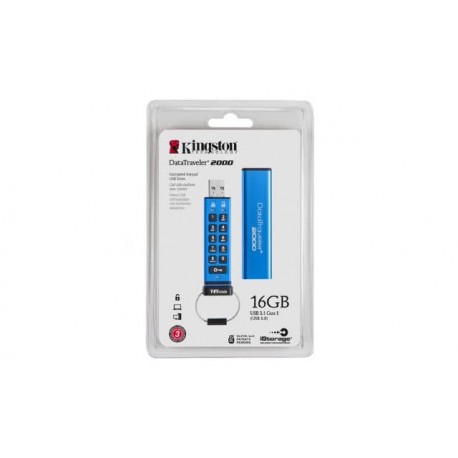 USB ključek 16GB KINGSTON DT2000, moder (DT2000/16GB)