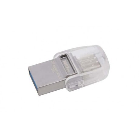 USB ključek 128GB KINGSTON DT MICRODUO 3C, srebrn (DTDUO3C/128GB)