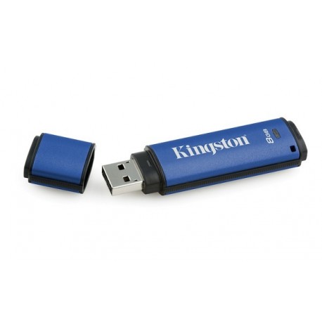 USB ključek 8GB KINGSTON DT Vault Privacy 30, moder (DTVP30/8GB)