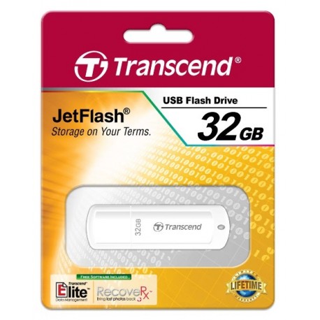 USB ključek 32GB TRANSCEND JF 370, bel (TS32GJF370)