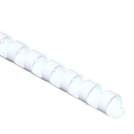 Spirale Klipko PVC, 6 mm, bele, 100 kos