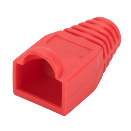 Zaščitna plastika za konektor RJ45, rdeča, 100/1