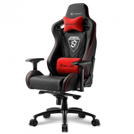 Gaming stol SHARKOON SKILLER SGS4, črn/rdeč