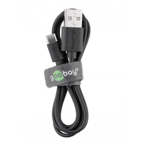 Kabel USB-A 2.0 na USB-C, polnjenje in sinhronizacija, Goobay, 2m