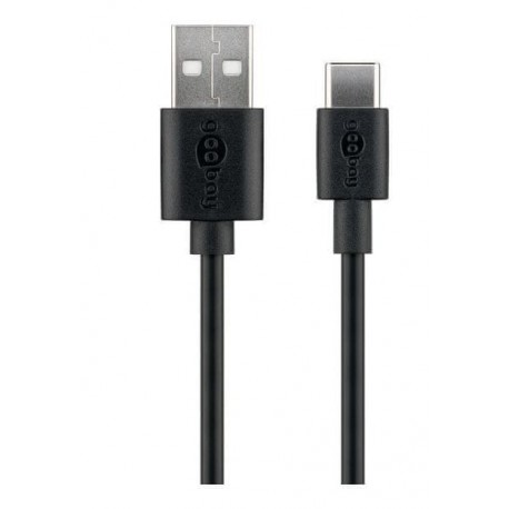 Kabel USB-A 2.0 na USB-C, polnjenje in sinhronizacija, Goobay, 2m