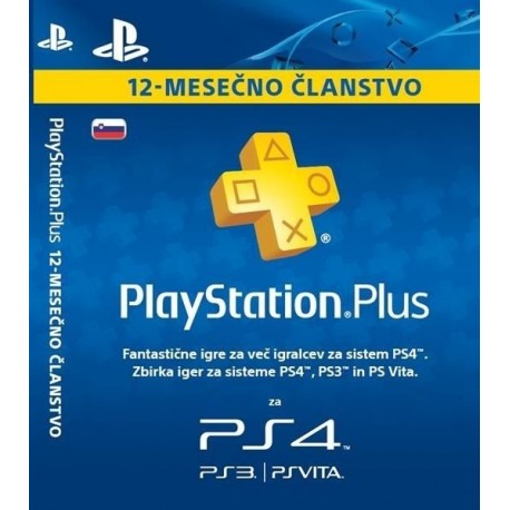 Playstation PS+ kartica 12 mesecev SVN