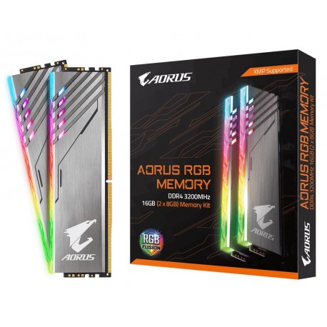 Pomnilnik DDR4 16GB (2X8GB) 3200 Gigabyte AORUS RGB, GP-AR32C16S8K2HU416R