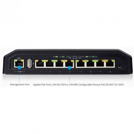 UBIQUITI EdgeSwitch 8 ES-8XP PoE 8-port gigabit managed mrežno stikalo-switch