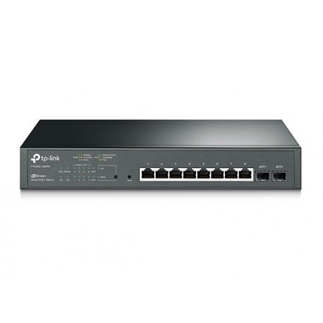 TP-Link JetStream 8-Port Gigabit Smart PoE+ Stikalo, 2 × SFP, T1500G-10MPS