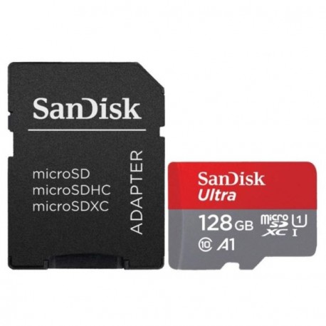 SanDisk MicroSD spominska kartica 128GB + adapter