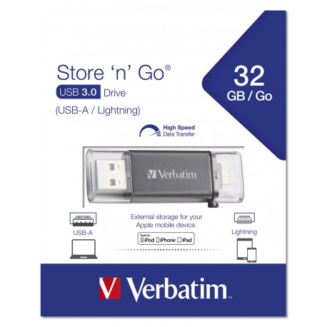 USB ključek 32GB Verbatim 3.0 Lightning Store n Go Dual 49300