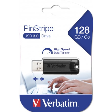 USB ključek 3.0 128GB Verbatim Pin Stripe 49319