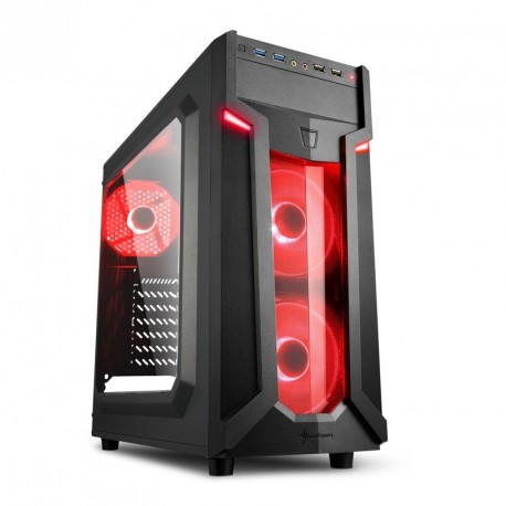 Ohišje ATX SHARKOON VG6-W RED LED