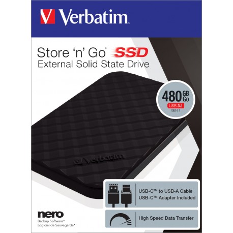 Zunanji disk SSD 480GB USB 3.1 Verbatim 53229