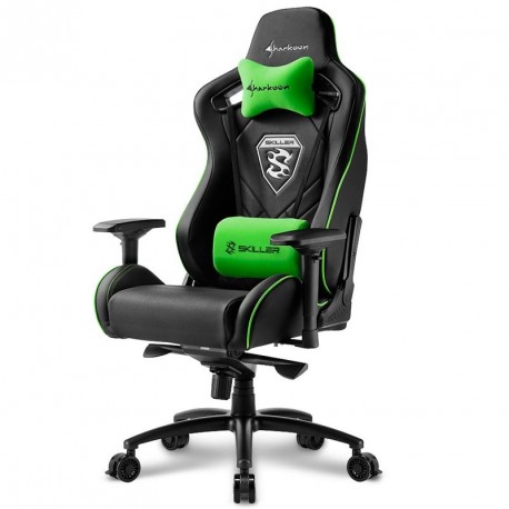Gaming stol Sharkoon SKILLER SGS4 črna/zelena