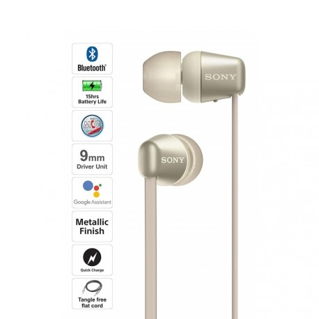 Slušalke SONY WIC310N zlate