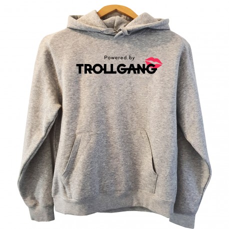 Pulover s kapuco otroški TrollGang Kiss, siv