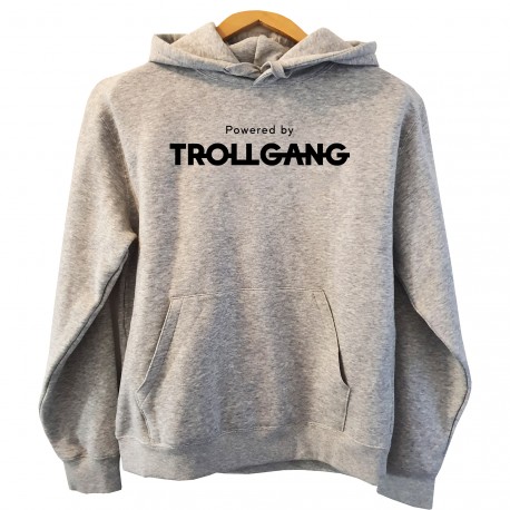 Pulover s kapuco moški Powered By TrollGang, xs, siv - ZADNJI KOS