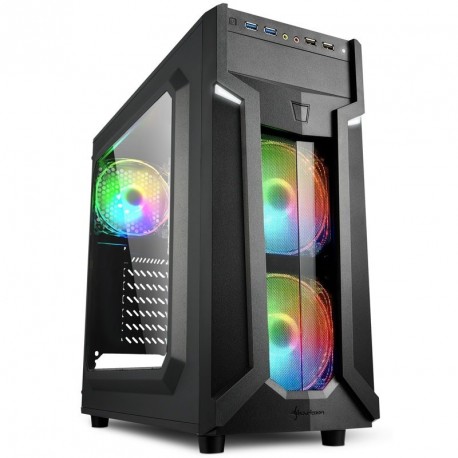 Ohišje ATX Sharkoon VG6-W RGB, črno