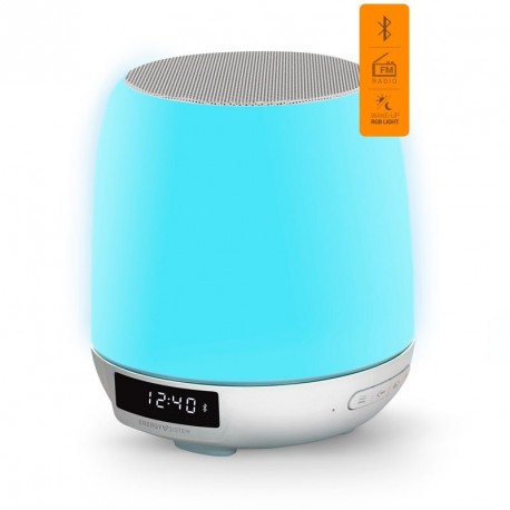 Prenosni zvočnik Energy Sistem Clock Speaker 3 Light RGB, bel