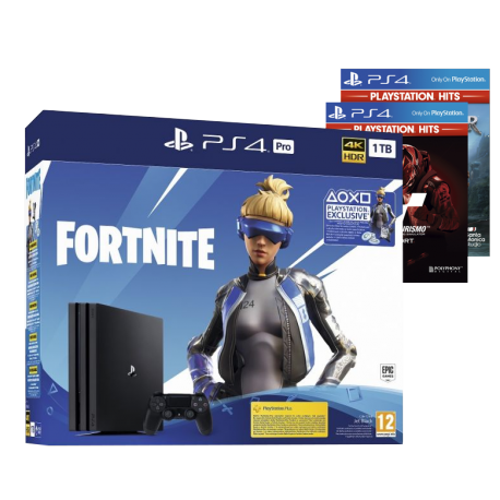 Igralna konzola Playstation 4 Pro 1TB črna FORT/GTS/GOW bundle