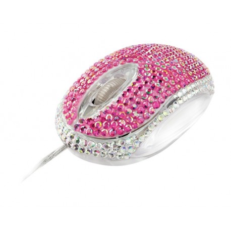 Miška USB Trust Bling-Bling, roza / srebrna