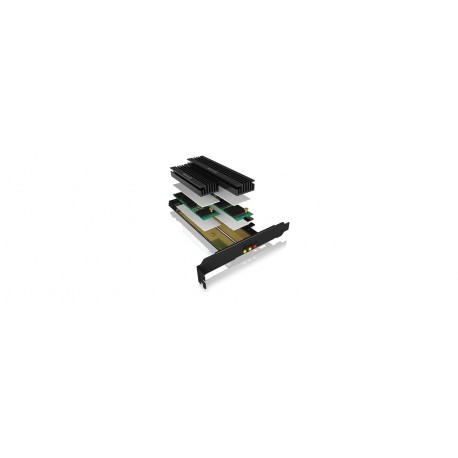 Icybox PCIe razširitvena kartica za 2x M.2 SSD-ja s hladilnikom