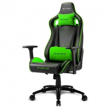 Gaming stol SHARKOON ELBRUS 2 črna/zelena