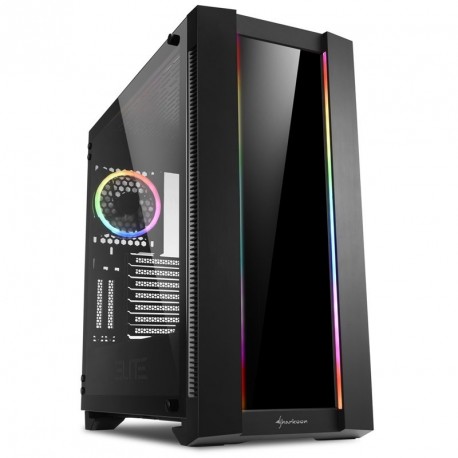 Ohišje ATX SHARKOON ELITE SHARK CA200G RGB, okno, črno