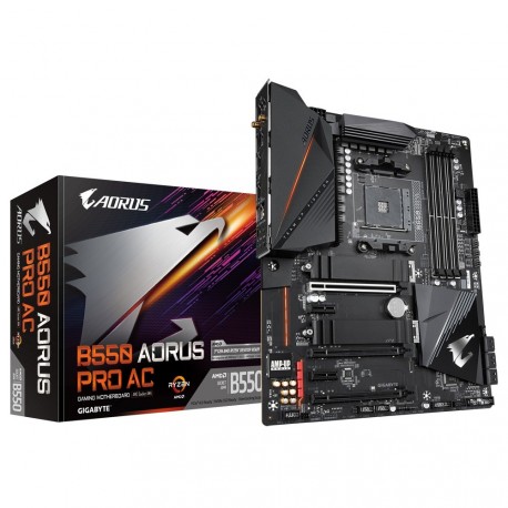 Matična plošča GIGABYTE B550 AORUS PRO AC, DDR4, AM4, ATX