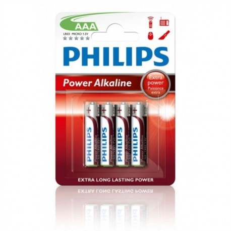 PHILIPS BATERIJA - AAA POWER ALKALINE BLISTER 4 KOS (R03), LR03P4B/10