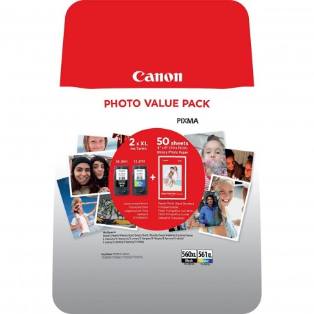 Komplet črnil CANON PG-560XL/CL-561XL IN foto papir GP-501