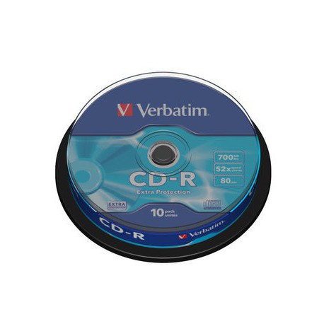 Mediji CD-R 700MB 52x Verbatim extra protection Cake-10 (43437)