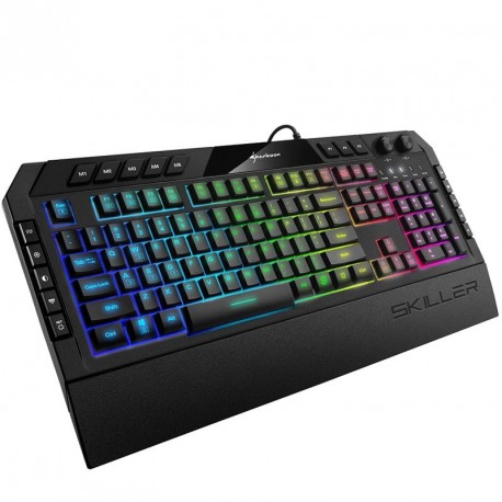 Tipkovnica USB SHARKOON SKILLER SGK5, RGB, črna