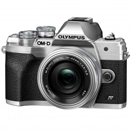 OLYMPUS OM-D E-M10 IV srebrn + 14-42mm 1:3.5-5.6 EZ pancake srebrne barve