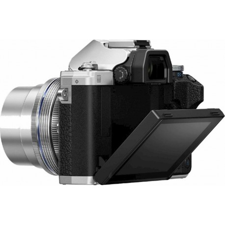 OLYMPUS OM-D E-M10 IV srebrn + 14-42mm 1:3.5-5.6 EZ pancake srebrne barve