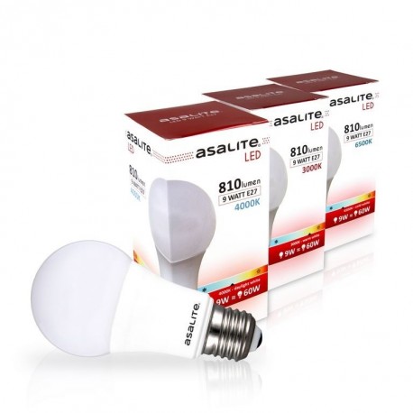 LED sijalka (žarnica) ASALITE LED sijalka E27 9W 3000K 810lm, ASAL0011