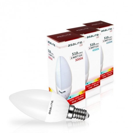 LED sijalka (žarnica) ASALITE LED sijalka E14 6W 4000K 510lm, ASAL0068