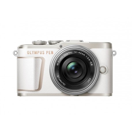 OLYMPUS PEN E-PL10 bel, 14-42mm 1:3.5-5.6 EZ Pancake srebrne barve